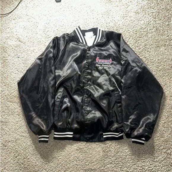 Nascar Other - Vintage Satin Jacket Mens XL Summit Racing Equipment Silver Anniversary 1993